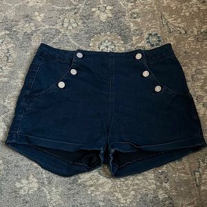 High-rise Dark Wash Short Jean Shorts